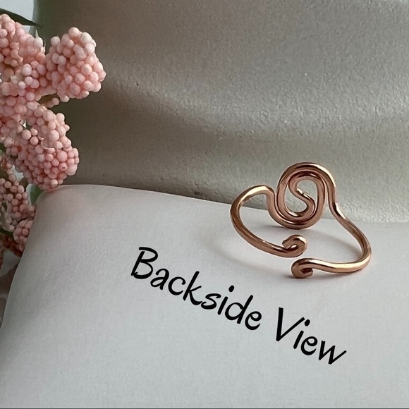 𝅺TOE Ring 14K Rose Gold Filled Yin Yang - Picture 3 of 11